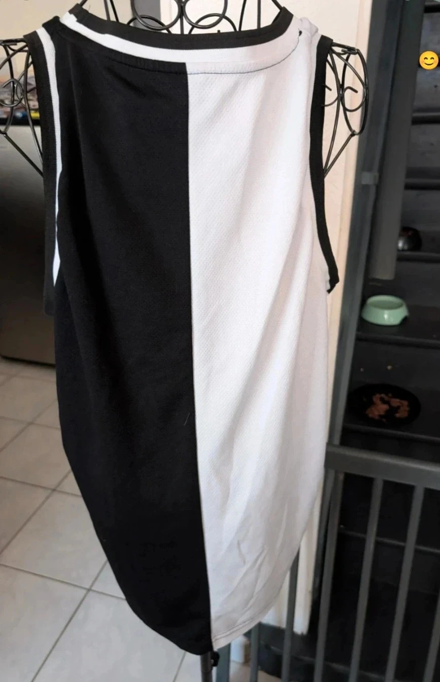 Muy bonito Maillot sin mangas / Tank top baloncesto FSBN Negro y Blanco – photo 5